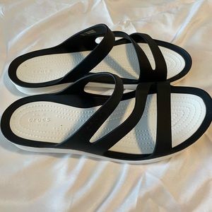 Crocs black sandal size 10